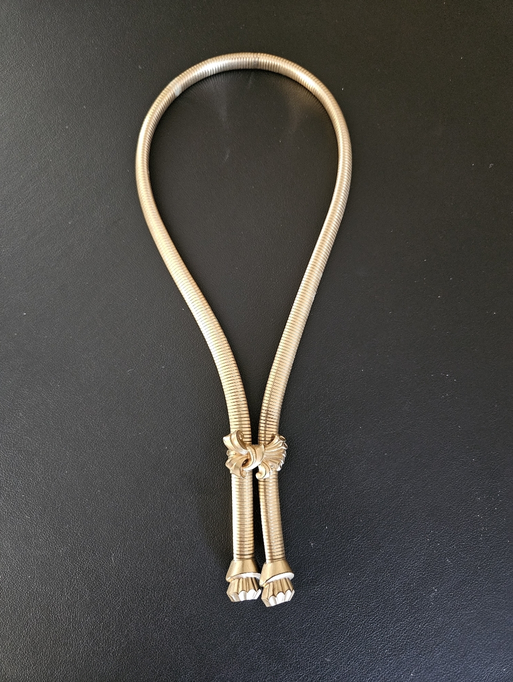 Vintage PS Co. Gold-Tone Double Strand Snake Chain Necklace - 50s/60s